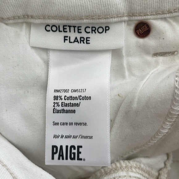 PAIGE Colette Crop Flare Size 26 - Picture 6 of 7